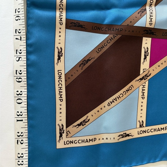 Longchamp Geometric Silk Scarf - Picture 3 of 6
